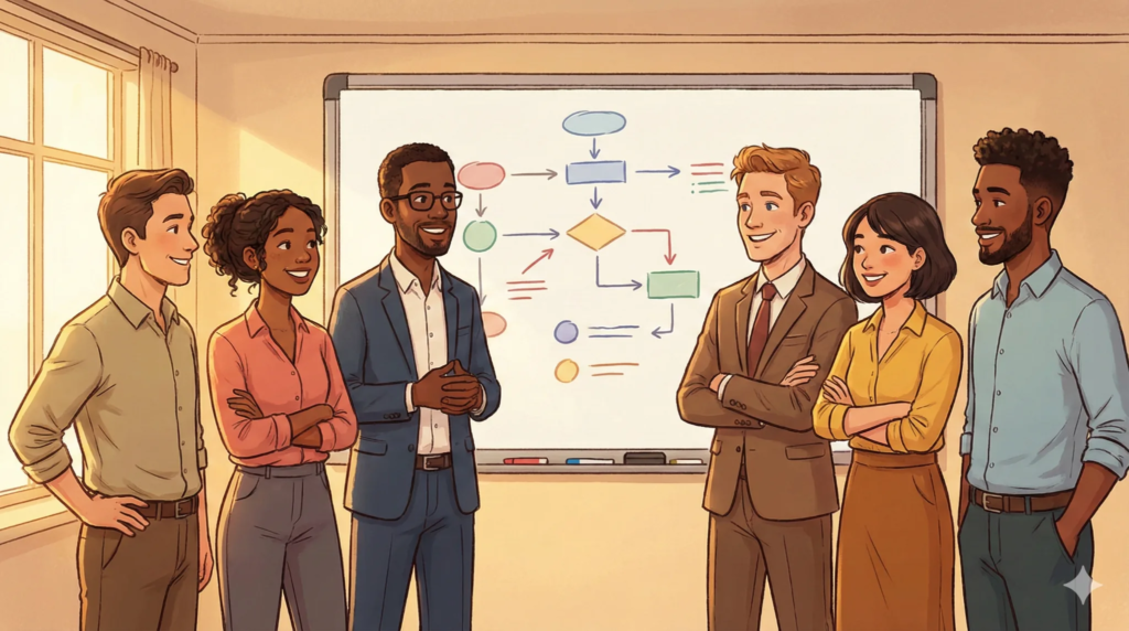 Collaborative Team Illustration